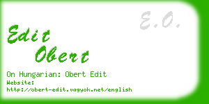 edit obert business card